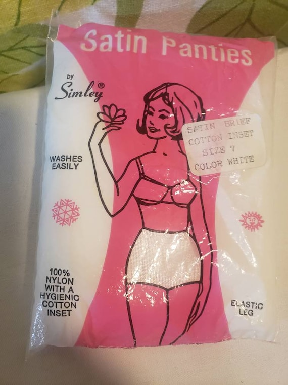 Vintage 1960s 1970s Ladies Satin White Panties Size 7 NOS UNUSED -   Canada