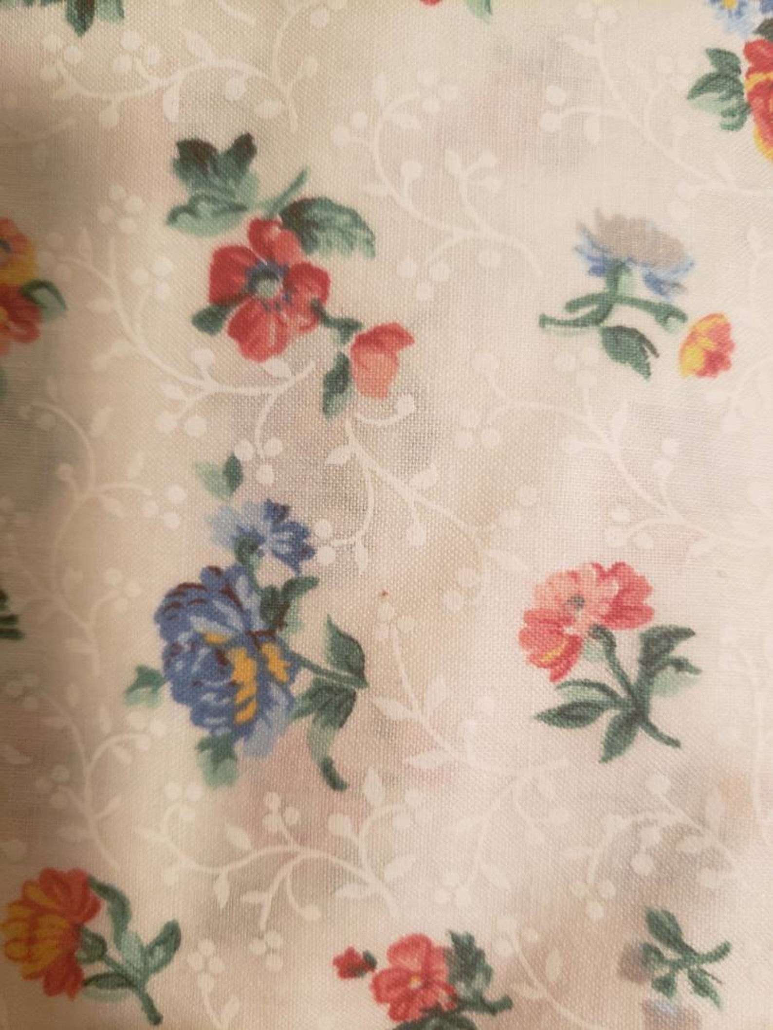Vintage VIP Floral Cotton Fabric 6 Yards LOVELY | Etsy