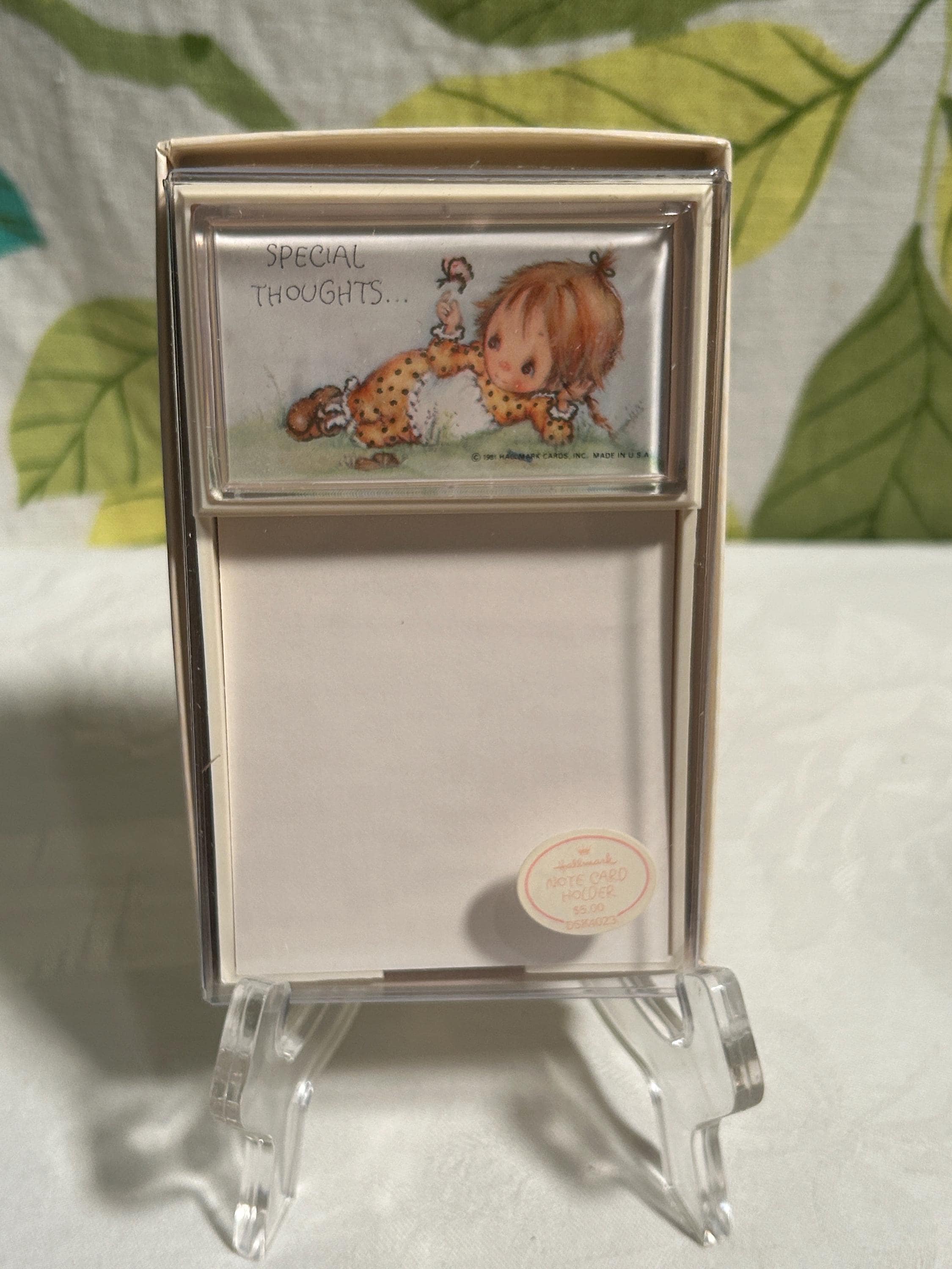 Vintage 1981 Hallmark Betsey Clark Note Card Holder UNUSED