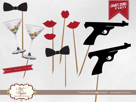 James Bond Photo Booth printables | Etsy