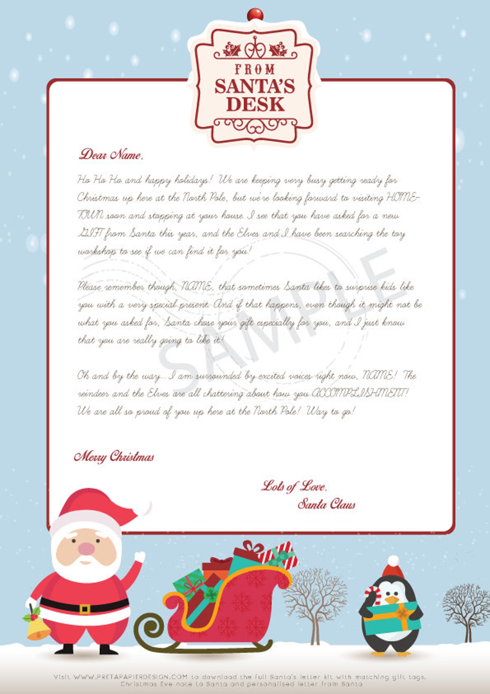 Personalised Letter from Santa Etsy