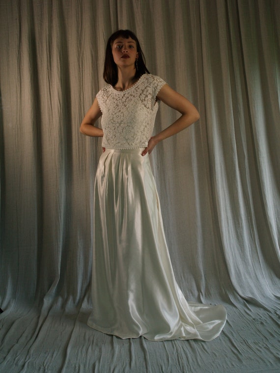 Hemp silk top wedding dress