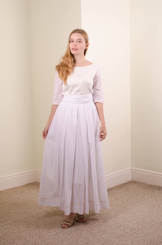 Sample Sale Long Organic Cotton Dress Cotton Wedding Dress Long