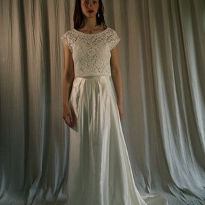 Sample Sale Bridal top, cotton lace top, button back off-white lace top, cotton lace, bridal cover up, sample sale size XXS, UK size 6 image 6