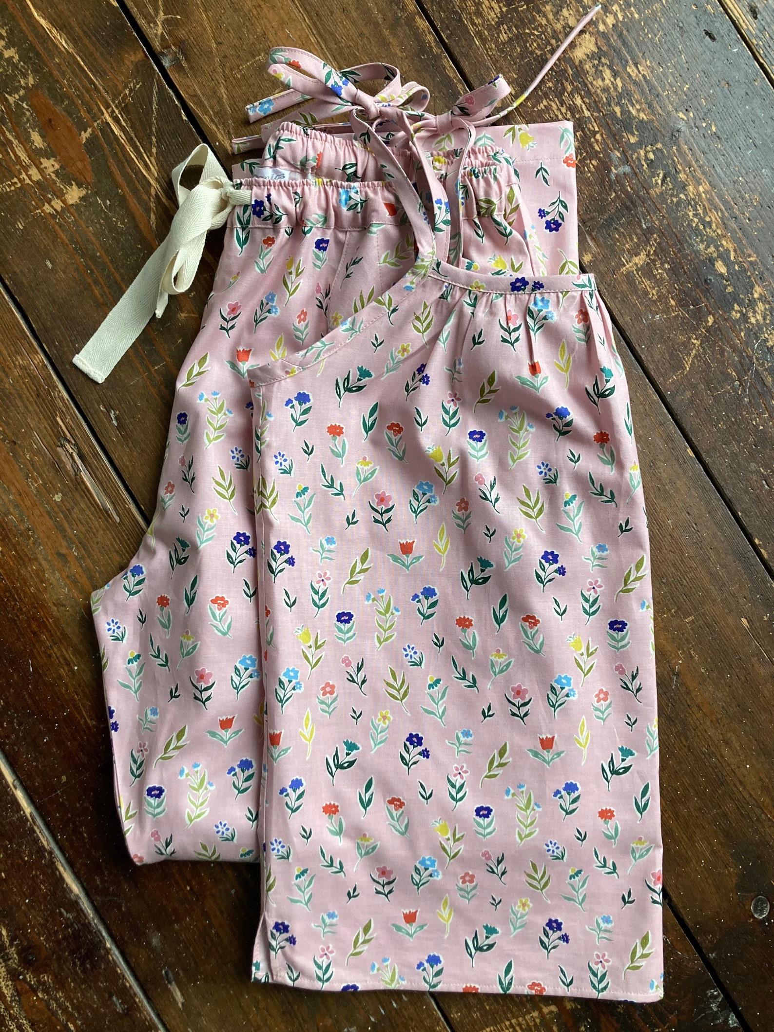 Organic Cotton Summer Pyjama Set floral print cotton pajamas | Etsy