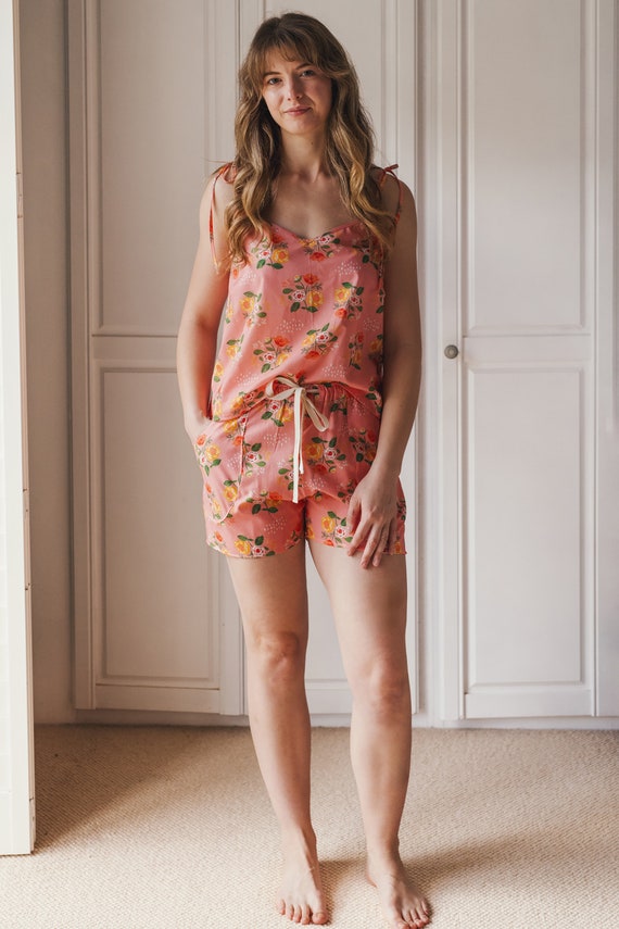 Organic Cotton Pyjamas summer pyjamas shorts and cami pyjama set women s organic cotton pyjama set Print Women s PJs Sleepwear UK