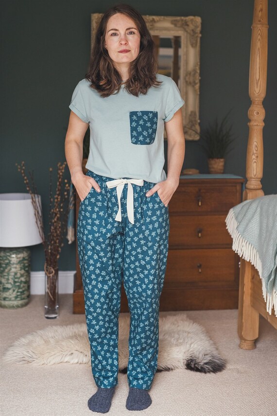 Pantalon pyjama imprimé en coton - Femme