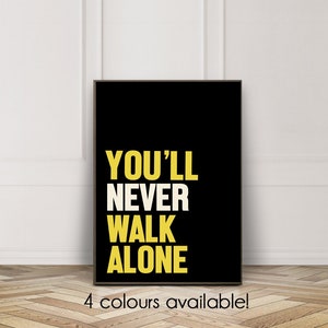 Dortmund Poster, Dortmund Art, Dortmund, Germany, You'll Never Walk Alone, Carousel, Football, Soccer, Football Quotes, Gift for footballer