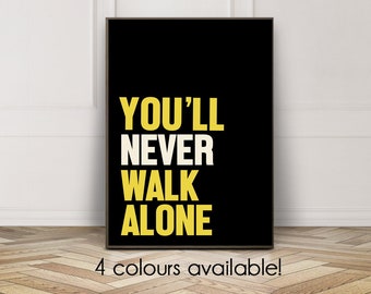 Dortmund Poster, You'll Never Walk Alone Poster, You'll Never Walk Alone, Fußball, Fußball Poster, Dortmund, Party Keller Poster, Geschenk