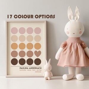 Pôster de bebê Bauhaus, anúncio de nascimento Bauhaus, pôster de bebê de datas de nascimento, presente personalizado, pôsteres de bebê, pôster de monograma