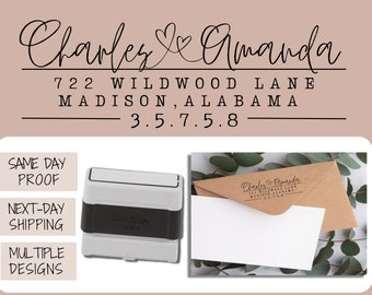 Custom Self-Inking Address Stamp | Calligraphy | Envelope Stamp