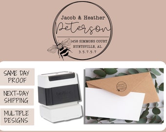 Custom Self-Inking Address Stamp |  Honey Bee Stamp | Envelope Stamp