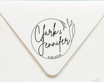 Custom Wedding Stamp Logo | Self Inking Embosser | Handcrafted