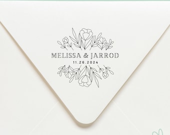 Custom Wedding Stamp Logo | Self Inking Embosser | Handcrafted