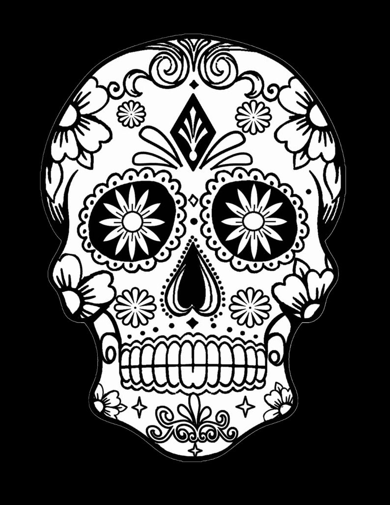 Download Sugar Skull SVG PNG 34 Images Bundle Cricut Candy Skull Image | Etsy