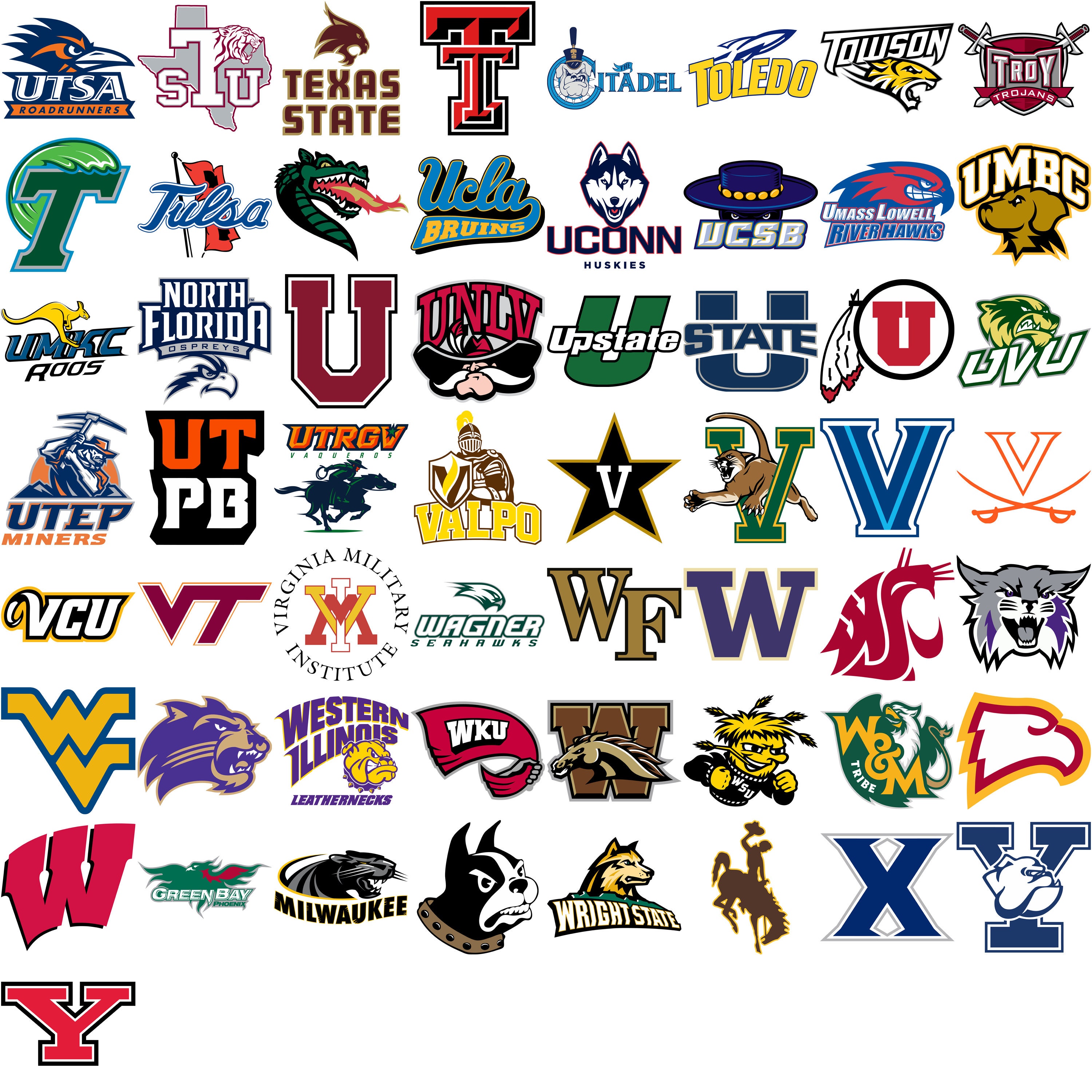 Every College Logo 377 images in .SVG .eps .dxf .PNG College | Etsy