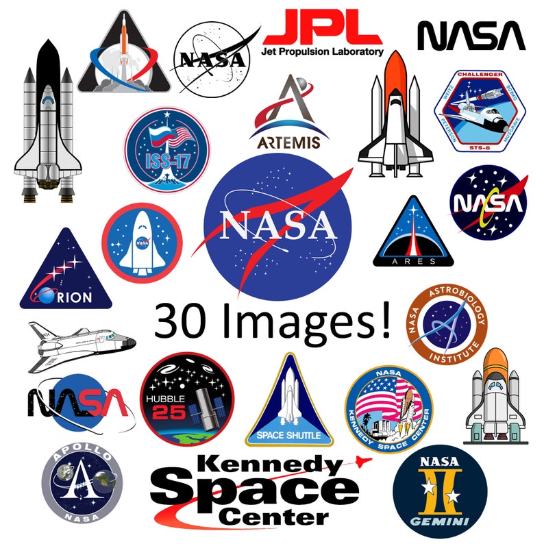 NASA SVG PNG 30 Images Space Shuttle Cricut Outer Space Image | Etsy
