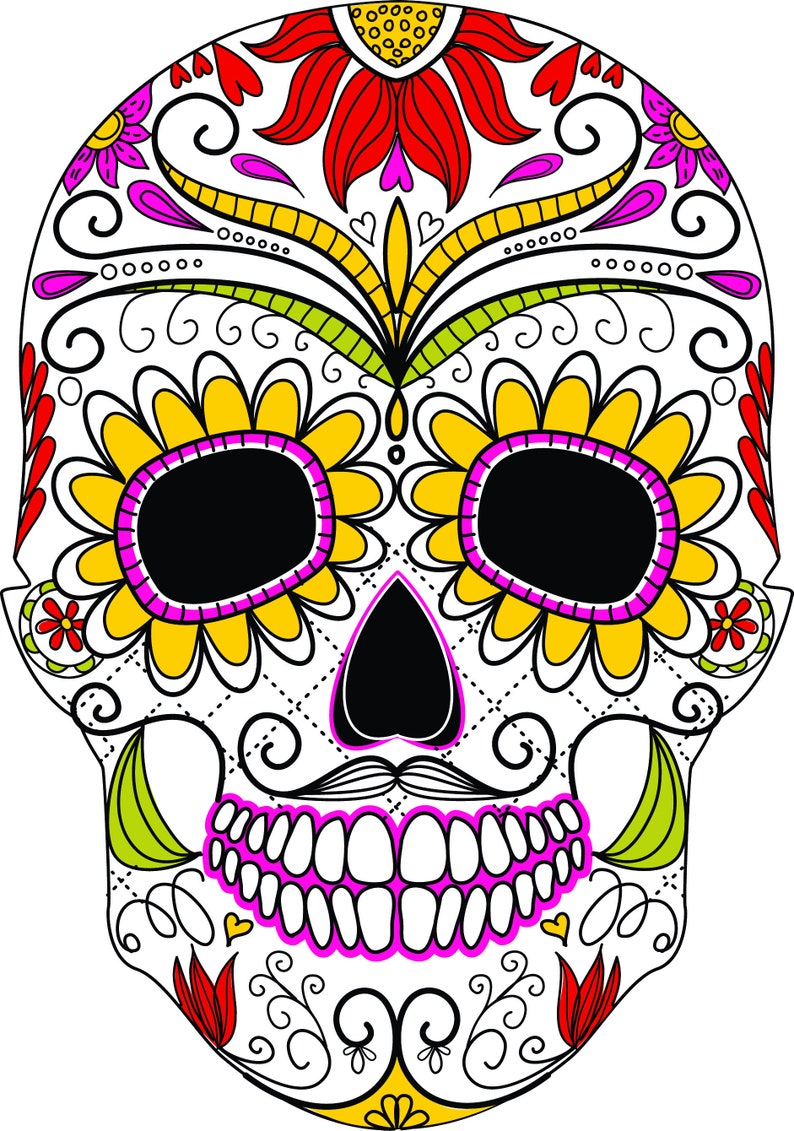 Download Sugar Skull SVG PNG 34 Images Bundle Cricut Candy Skull ...