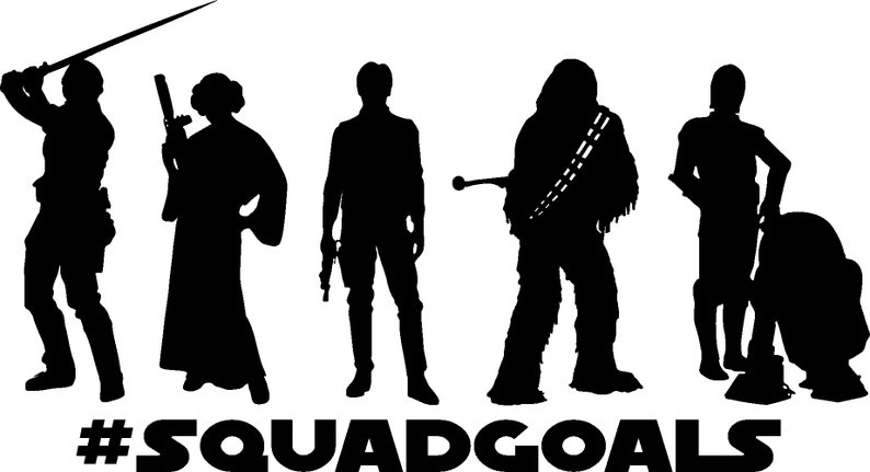 Download Star Wars PNG SVG Squad Goals 4 image Collection Cricut | Etsy
