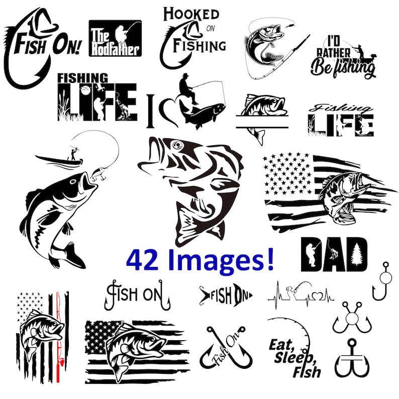 Download Bass Fishing SVG Bundle 42 Images SVG PNG Dxf Eps Cricut ...