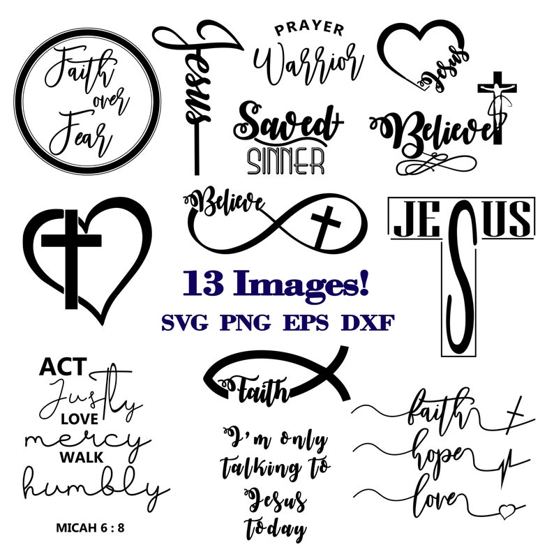 Download Christian Sayings Jesus SVG PNG EPS dxf 13 Images Bible ...