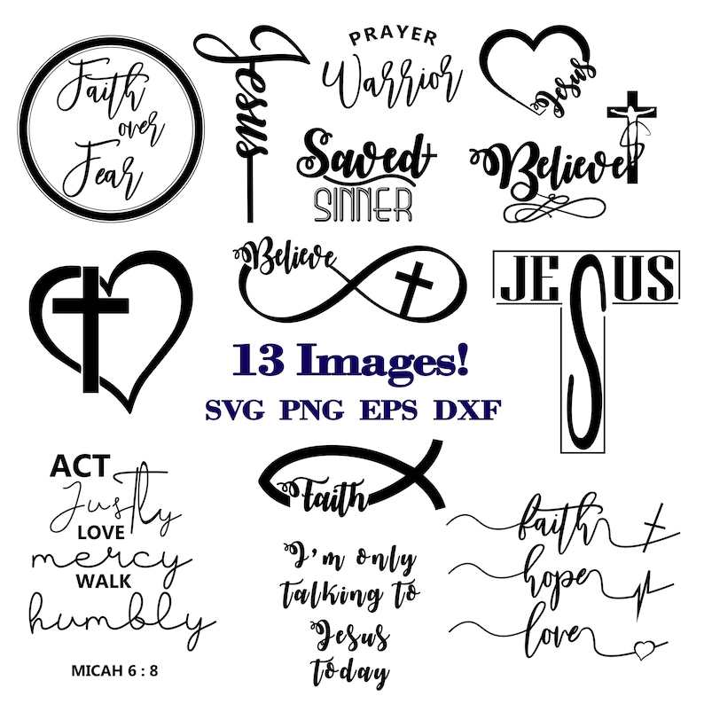 Download Christian Sayings Jesus SVG PNG EPS dxf 13 Images Bible ...