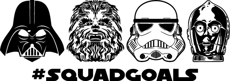 Download Star Wars PNG SVG Squad Goals 4 image Collection Cricut | Etsy