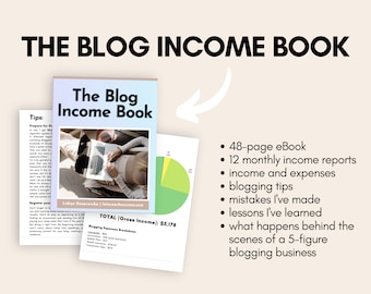 The Blog Income Book | Income Reports of a 5-Figure Blogging Business| Blogging Tips | How to Start and Grow a Blog | Blogging eBook