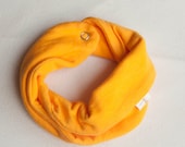 Scarf bib. Stylish drooler bib for little dribblers.Jersey 100% cotton. Baby and toddler. Summer yellow