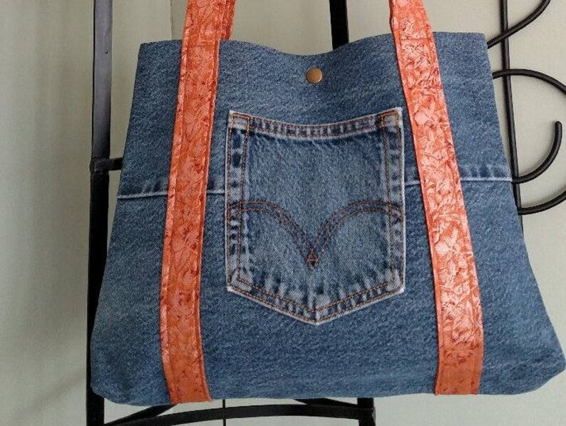 Upcycled Levi Denim purse denim shoulder bag Hobo bag Etsy