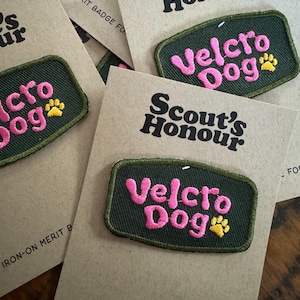 Écusson thermocollant brodé chien Velcro | Insigne du mérite pour chien