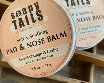 Sweet Orange and Cedar Soothing Pad & Nose Balm for Dogs | Soapy Tails