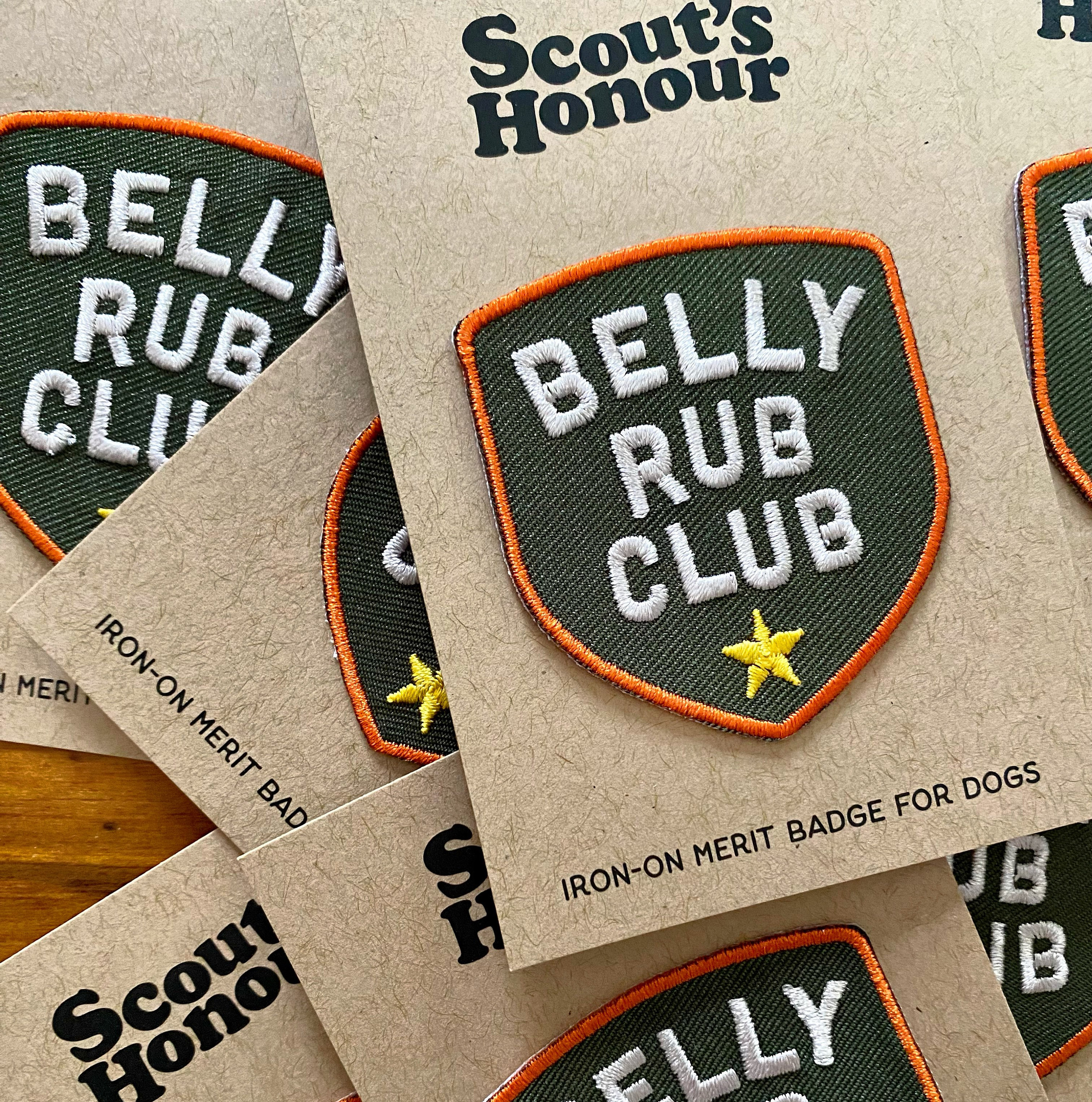 Embroidered Merit Badge/patch Belly Rub Club 