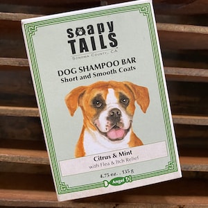 Dog Shampoo Bar | Soapy Tails Smooth Coat in Citrus & Mint