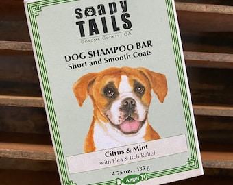Dog Shampoo Bar | Soapy Tails Smooth Coat in Citrus & Mint