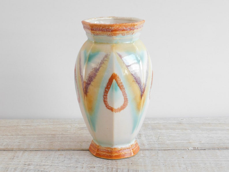 Vintage Ceramic Vase Made in Japan Pastel Spring Decor Etsy