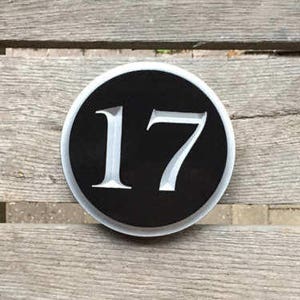 Circular House Marker signs - Custom Round Street Number plaque