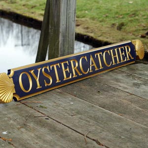 Nantucket Quarterboard Custom House Name Sign with Decorative Scalloped Ends (Q73)