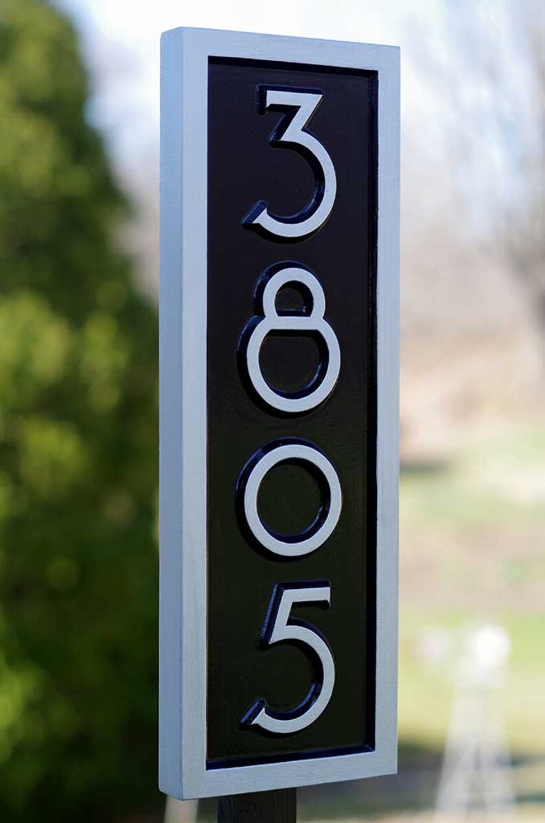 Vertical Address Sign Create Your Own House Number Custom Etsy
