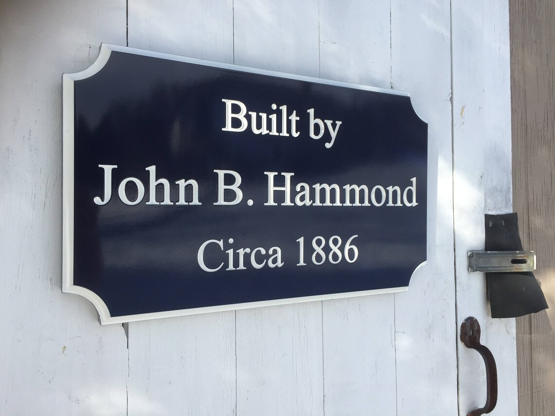 Custom Carved Builders Name Sign / Built by Sign With Circa Year (LN51 ...