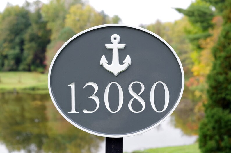 Nautical Street Address House Marker Custom Carved Sign with Etsy