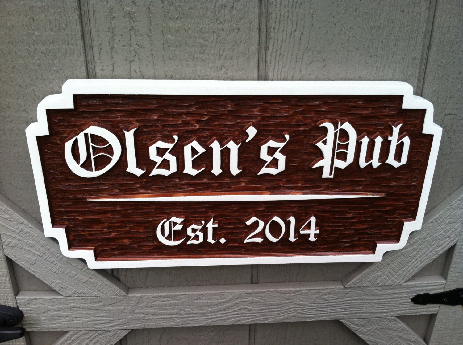 Personalized Old English Bar / Pub Sign Custom Cedar Signs - Etsy