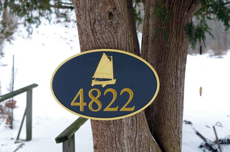 Nautical Street Address House Marker Custom Carved Sign with Etsy