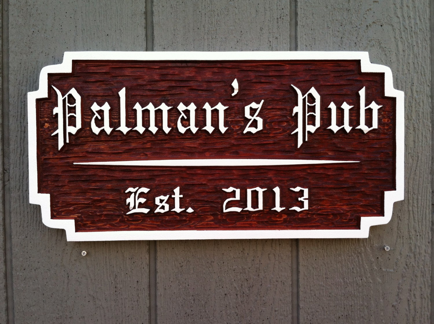 Personalized Old English Bar / Pub Sign Custom Cedar Signs Etsy