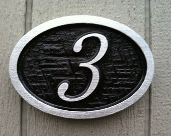 House Number Plaque - Custom Numbers for Home - Carved Signs