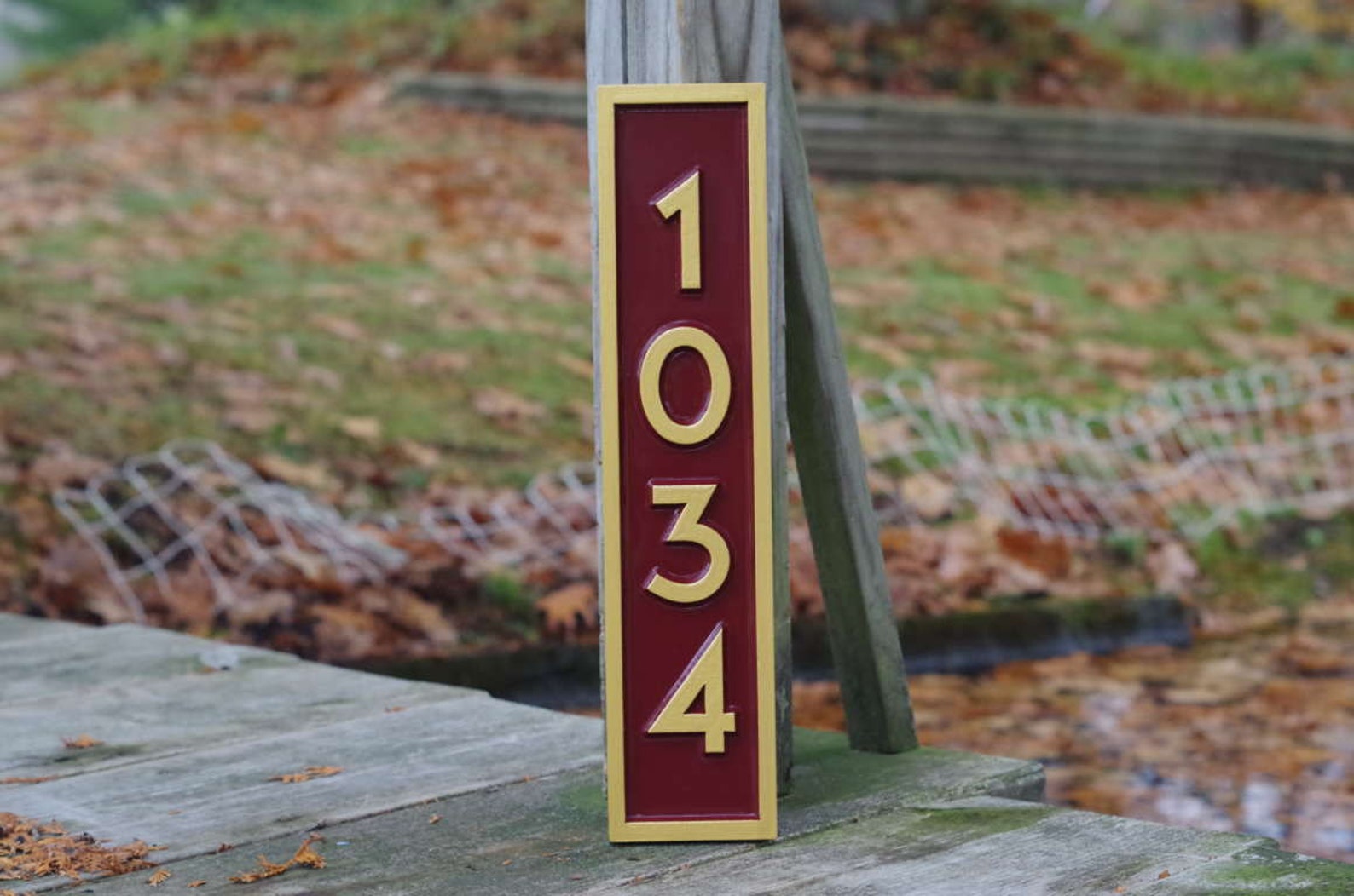 Vertical Address Sign Create Your Own House Number Custom Etsy