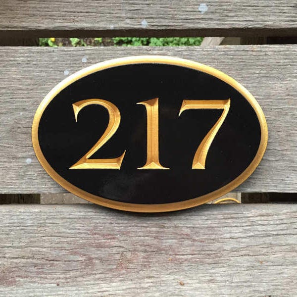 House Number Plaque - Custom Numbers for Home - Custom Carved Signs (A155)