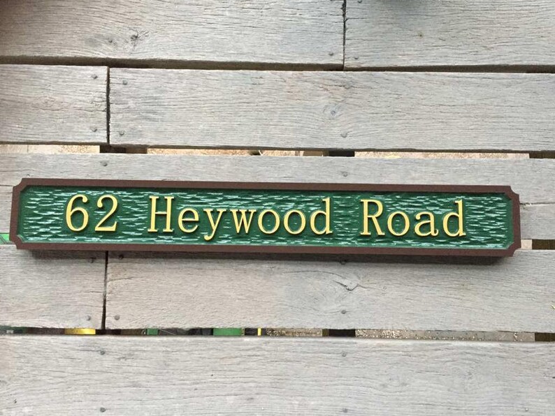 Your Address Sign With Street Name Custom Carved House Etsy