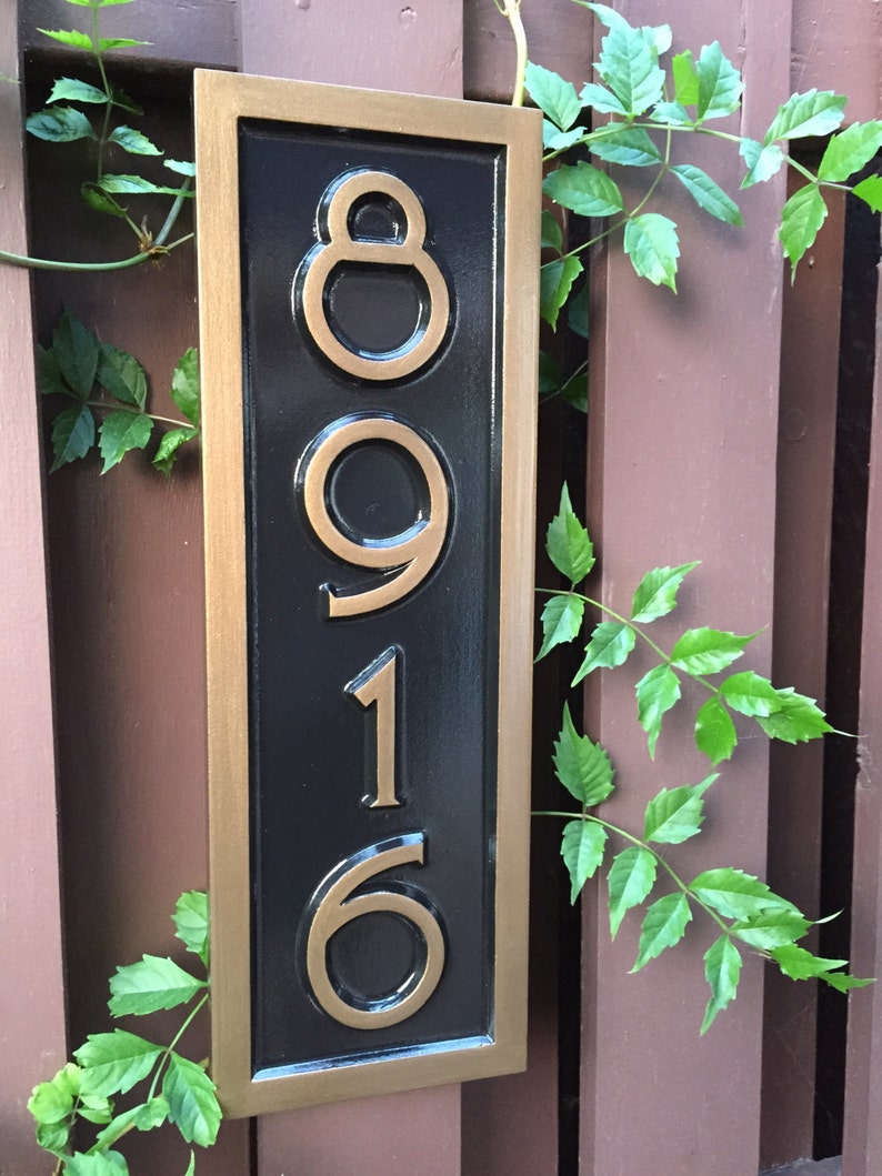 Vertical Address Sign Create Your Own House Number Custom Etsy