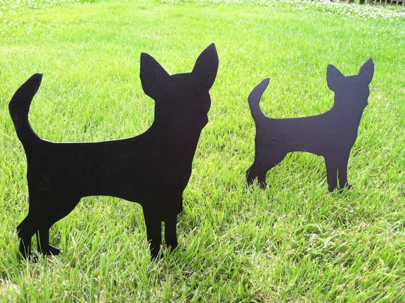 Dog Silhouettes Yard Decor Yard Silhouettes shipping Etsy